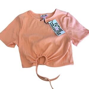 Future Collective - Women's Short Sleeve Cropped Top - Size 1X - NWT